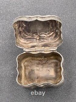 Old Silver Loderein Box Dated 1852 Holland Antique Lodderein Box