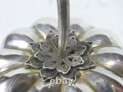 Old Silver Pumpkin Pill Box 
<br/>
