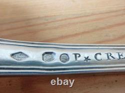 Old Silver Solid Gravy Spoon with Rooster Hallmark