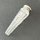 Old Small Cut Crystal Salt Bottle 19th Century Solid Silver 1930 Art Nouveau