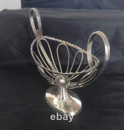 Old Small Oval Cup on Foot in Solid Silver, 19th Century