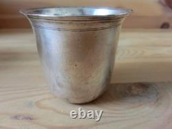Old Small Silver Cup with Rooster Mark