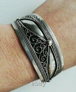 Old Solid Silver Bracelet 925 Silver Bangle by Designer