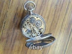 Old Solid Silver Gosset Watch And Its Door In Partitioned