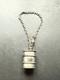 Old Solid Silver Keychain Barrel