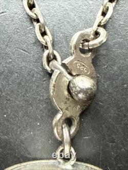 Old Solid Silver Keychain Barrel