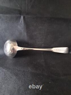 Old Solid Silver Ladle, Old Man's Stamp, 208 Grams