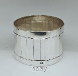 Old Solid Silver Napkin Ring with Minerva Hallmark