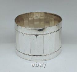 Old Solid Silver Napkin Ring with Minerva Hallmark