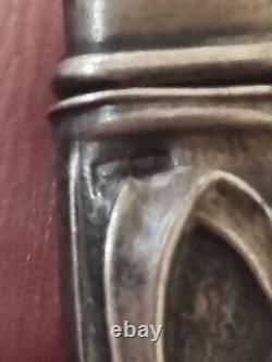 Old Solid Silver Pencil Holder Pendant Art Nouveau
