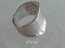 Old Solid Silver Ring Modernist/ Art Deco / Minerve Punch