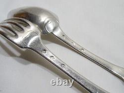 Old Solid Silver Spoon Fork Cutlery Oury Jean Francois 1819-1838