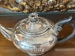 Old Solid Silver Teapot with Minerva Hallmark