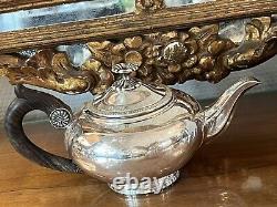 Old Solid Silver Teapot with Minerva Hallmark