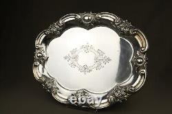 Old Spanish Solid Silver Tray 19th Century