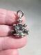 Old Stamp Seal Charm Pendant Chatelaine Sterling Silver Angel Wings
