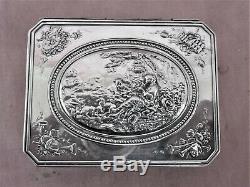 Old Sterling Silver Box Minerva Pastoral Scene Silver Silberne Box Box