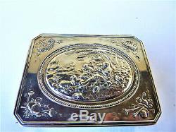 Old Sterling Silver Box Minerva Pastoral Scene Silver Silberne Box Box