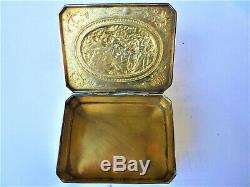 Old Sterling Silver Box Minerva Pastoral Scene Silver Silberne Box Box