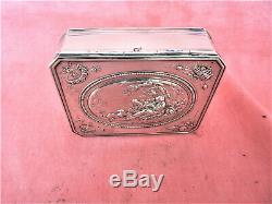 Old Sterling Silver Box Minerva Pastoral Scene Silver Silberne Box Box