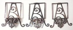 Old Superb 3 Frames Silver Menu Holder Silver 19th Century