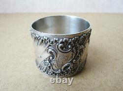 Old Superb Solid Silver Towel Ring Minerve Monogram Jg Gj Louis XV