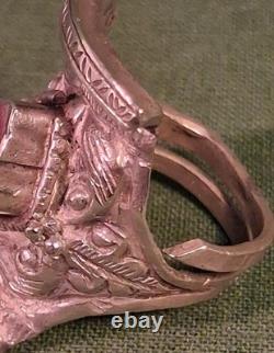 Old Tibetan Ethnic Silver Saddle Ring