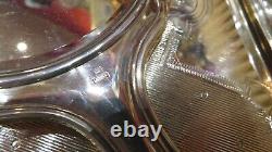 Old Toilet Set Brush Mirror Face Hand Solid Silver 800