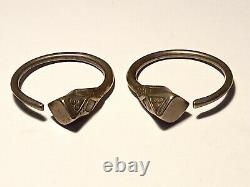 Old Tuareg Tesabit Earrings Solid Silver Niger