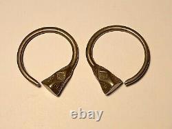 Old Tuareg Tesabit Earrings Solid Silver Niger