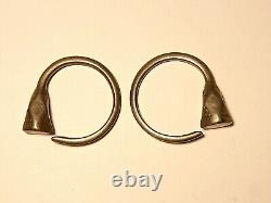 Old Tuareg Tesabit Earrings Solid Silver Niger