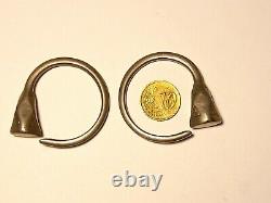 Old Tuareg Tesabit Earrings Solid Silver Niger