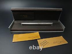 Old Vintage St Dupont Pen In Solid Silver 18k Gold Feather In Its Case