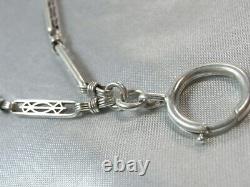 Old Watch Chain Gousset Silver Massif Corail Jewelry Silver Jewel Chain