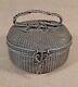 Old Woven Silver Basket From Laos And Burma Ethnic 20th Century