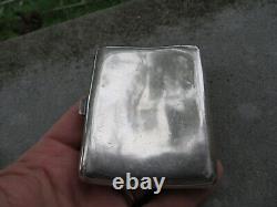 Old cigarette case or other solid silver box Minerva 1st title 105gr