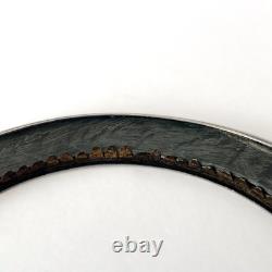 Old engraved silver frame and abalone shell marquetry, circa 1900