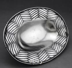 Old footed cup in solid silver, hallmarked, Japanese, Japan, Meiji period