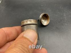 Old holy oil ampoules in solid silver, chalice paten religion