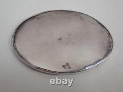 Old painted miniature in a solid silver frame / 19th century period Old painted miniature in a solid silver frame / 19th century period