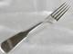 Old Silver-plated Fork, Plain Pattern, Sterling Silver, 63 G