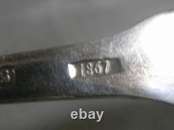 Old silver-plated fork, plain pattern, sterling silver, 63 g