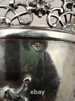 Old silver surname egg cup from the XIX century with hallmarks