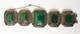 Old Solid Silver Bracelet With Green Stone, Silver Bracelet, 94 G