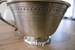 Old solid silver cup and saucer with Minerve hallmark