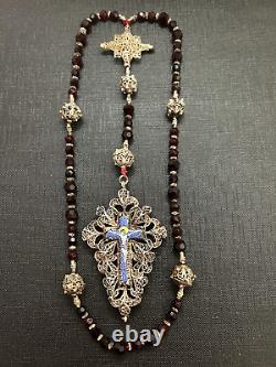 Old solid silver rosary