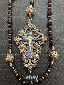 Old solid silver rosary