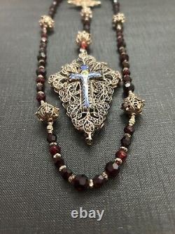 Old solid silver rosary