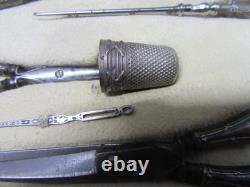 Old solid silver sewing kit