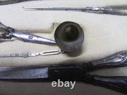 Old solid silver sewing kit